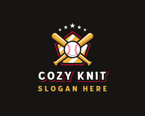 Baseball Bat League logo design