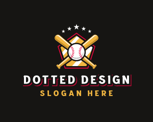 Baseball Bat League logo design