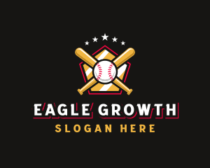 Baseball Bat League logo design