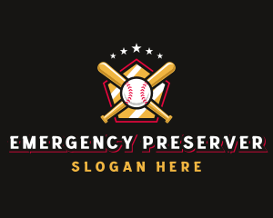 Baseball Bat League logo design