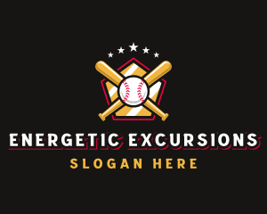 Baseball Bat League logo design