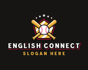 Baseball Bat League logo design