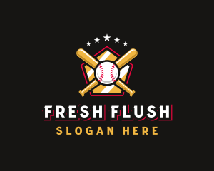 Baseball Bat League logo design