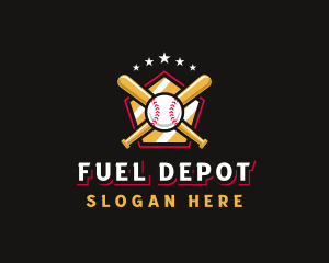 Baseball Bat League logo design