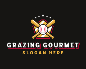 Baseball Bat League logo design