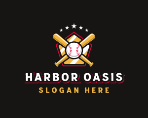 Baseball Bat League logo design