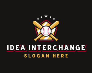 Baseball Bat League logo design