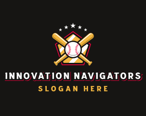 Baseball Bat League logo design