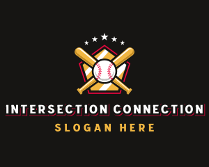 Baseball Bat League logo design