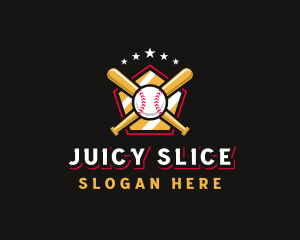 Baseball Bat League logo design