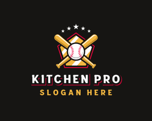 Baseball Bat League logo design