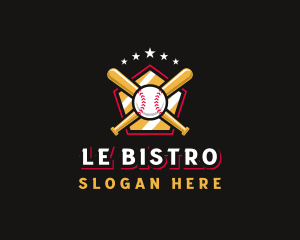 Baseball Bat League logo design