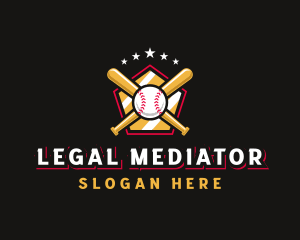 Baseball Bat League logo design