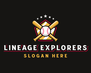 Baseball Bat League logo design