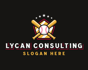 Baseball Bat League logo design