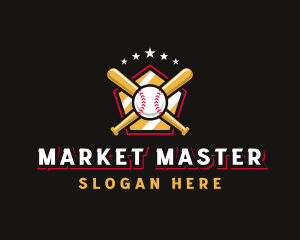 Baseball Bat League logo design