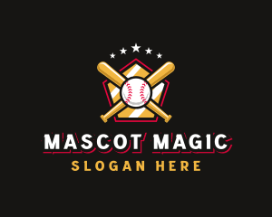 Baseball Bat League logo design