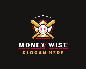 Baseball Bat League logo design