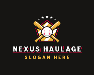 Baseball Bat League logo design