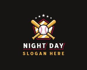 Baseball Bat League logo design