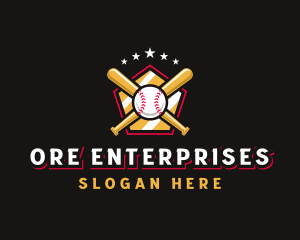 Baseball Bat League logo design