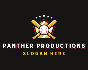 Baseball Bat League logo design