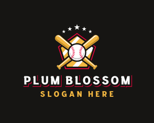 Baseball Bat League logo design