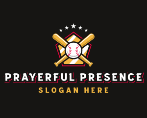 Baseball Bat League logo design