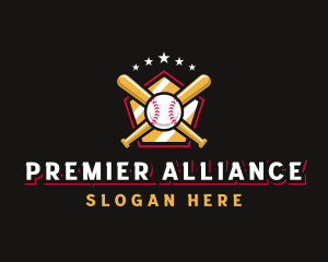 Baseball Bat League logo design