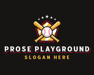 Baseball Bat League logo design