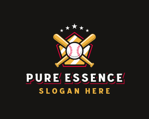 Baseball Bat League logo design