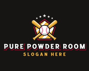 Baseball Bat League logo design