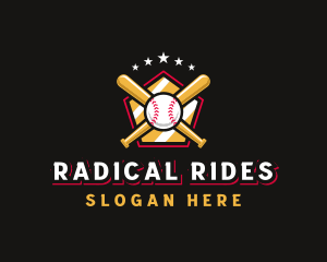 Baseball Bat League logo design