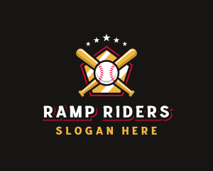 Baseball Bat League logo design