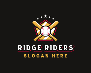 Baseball Bat League logo design