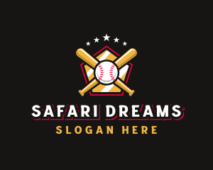 Baseball Bat League logo design