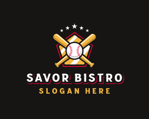 Baseball Bat League logo design