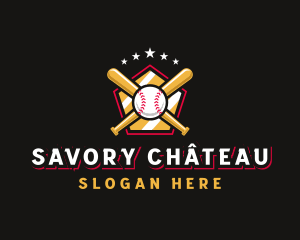 Baseball Bat League logo design