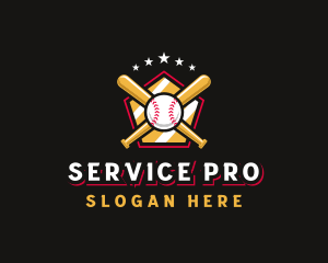 Baseball Bat League logo design