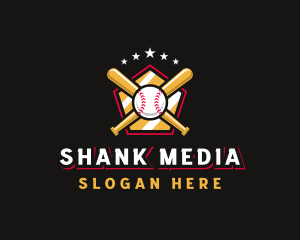 Baseball Bat League logo design