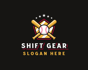 Baseball Bat League logo design