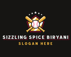 Baseball Bat League logo design