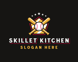 Baseball Bat League logo design