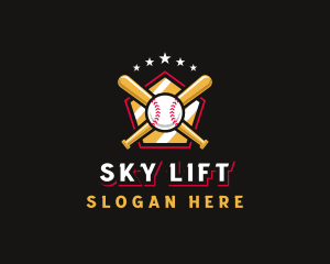 Baseball Bat League logo design