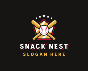 Baseball Bat League logo design