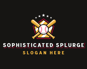 Baseball Bat League logo design