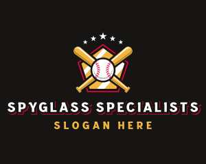 Baseball Bat League logo design