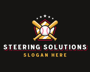 Baseball Bat League logo design