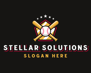 Baseball Bat League logo design