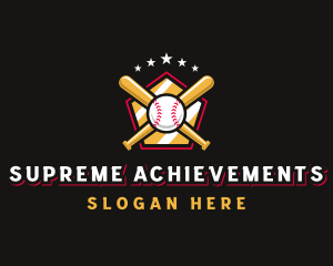 Baseball Bat League logo design